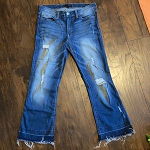 Flying monkey flared distressed denim size 30